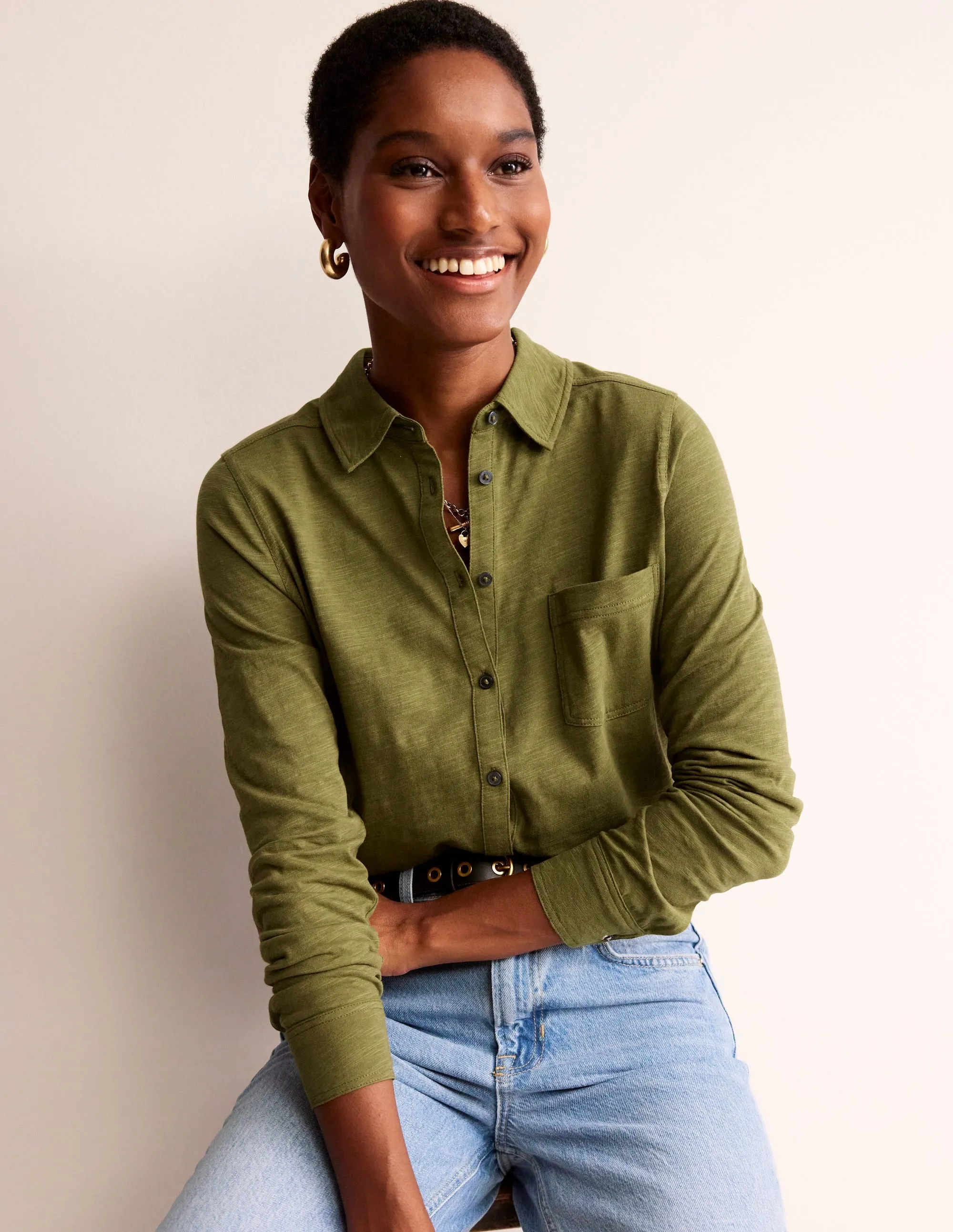 Amelia Jersey Shirt-Mayfly