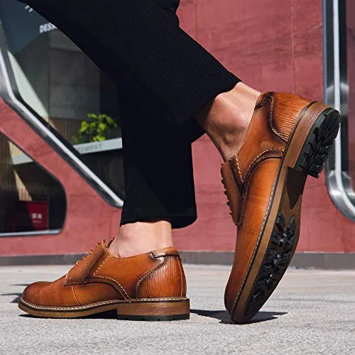 Arkbird Men's Classic Stylish Genuine Leather Plain Toe Oxford Dress Shoe for Business Work Oxfords Derbys Mens 6