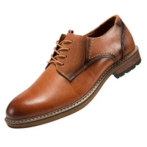Arkbird Men's Classic Stylish Genuine Leather Plain Toe Oxford Dress Shoe for Business Work Oxfords Derbys Mens 6