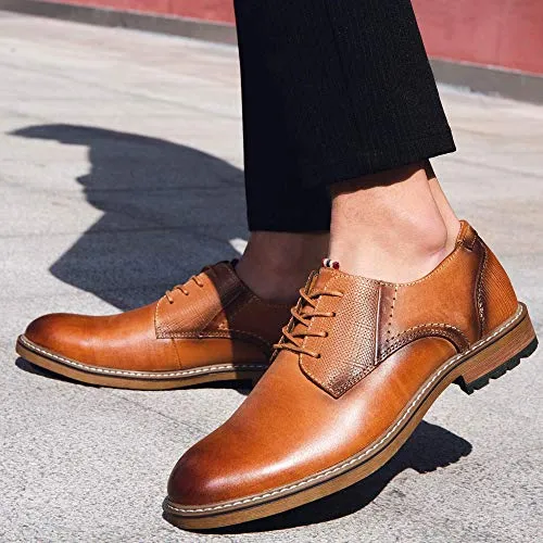 Arkbird Men's Classic Stylish Genuine Leather Plain Toe Oxford Dress Shoe for Business Work Oxfords Derbys Mens 6