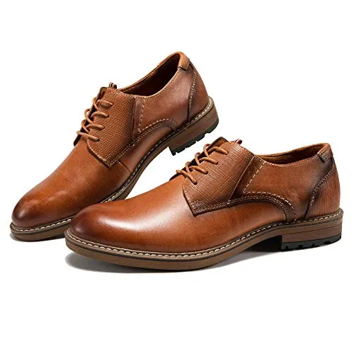 Arkbird Men's Classic Stylish Genuine Leather Plain Toe Oxford Dress Shoe for Business Work Oxfords Derbys Mens 6