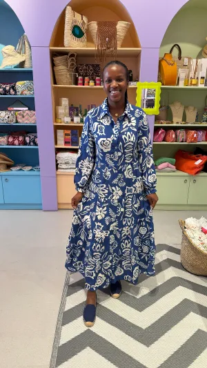 Candy Dress - Blue and White Floral