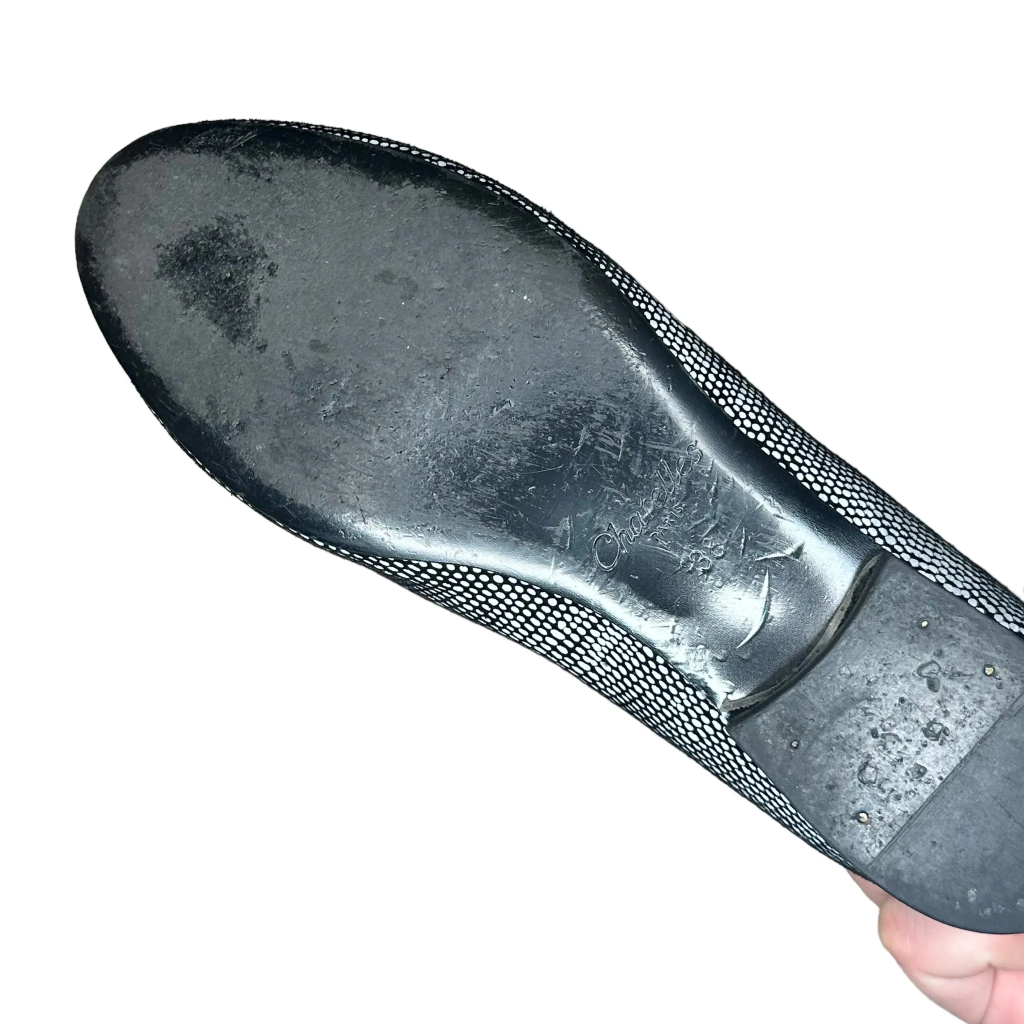 CHATELLES Black & Silver Hashtag Loafers