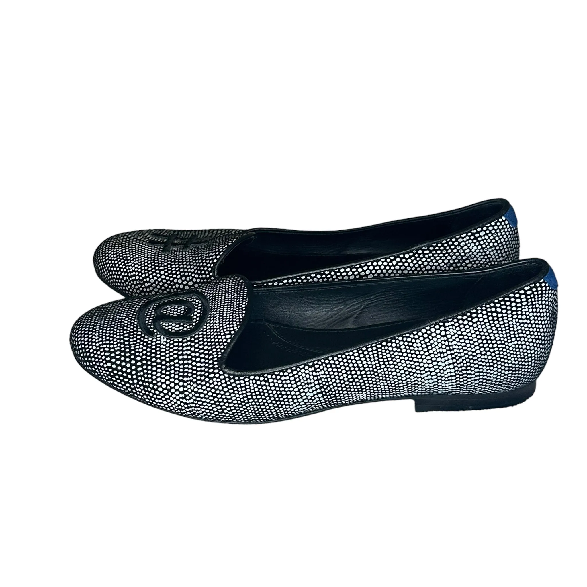 CHATELLES Black & Silver Hashtag Loafers