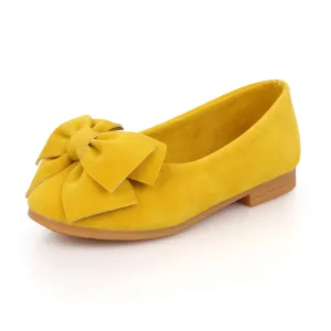 Chiximaxu Little Girl's Bow Mary Jane Slip on Dress Shoe