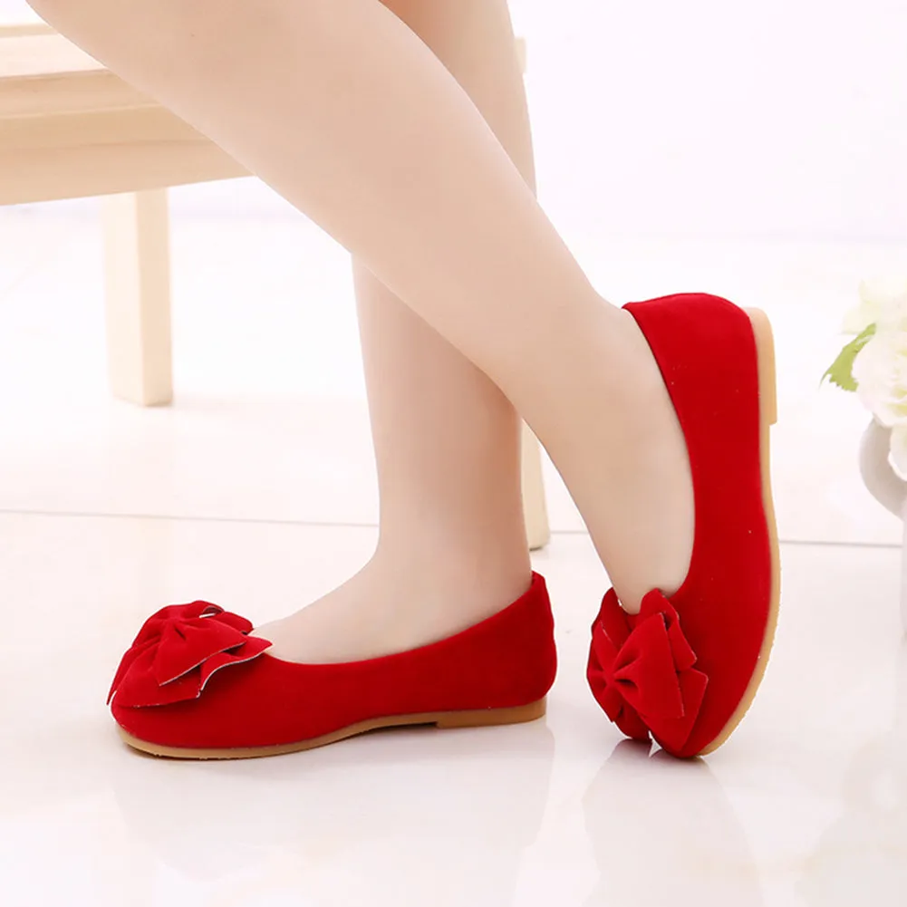 Chiximaxu Little Girl's Bow Mary Jane Slip on Dress Shoe