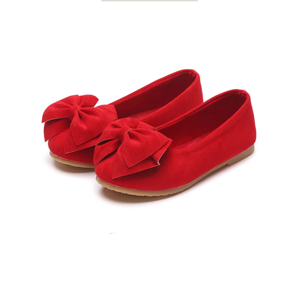 Chiximaxu Little Girl's Bow Mary Jane Slip on Dress Shoe