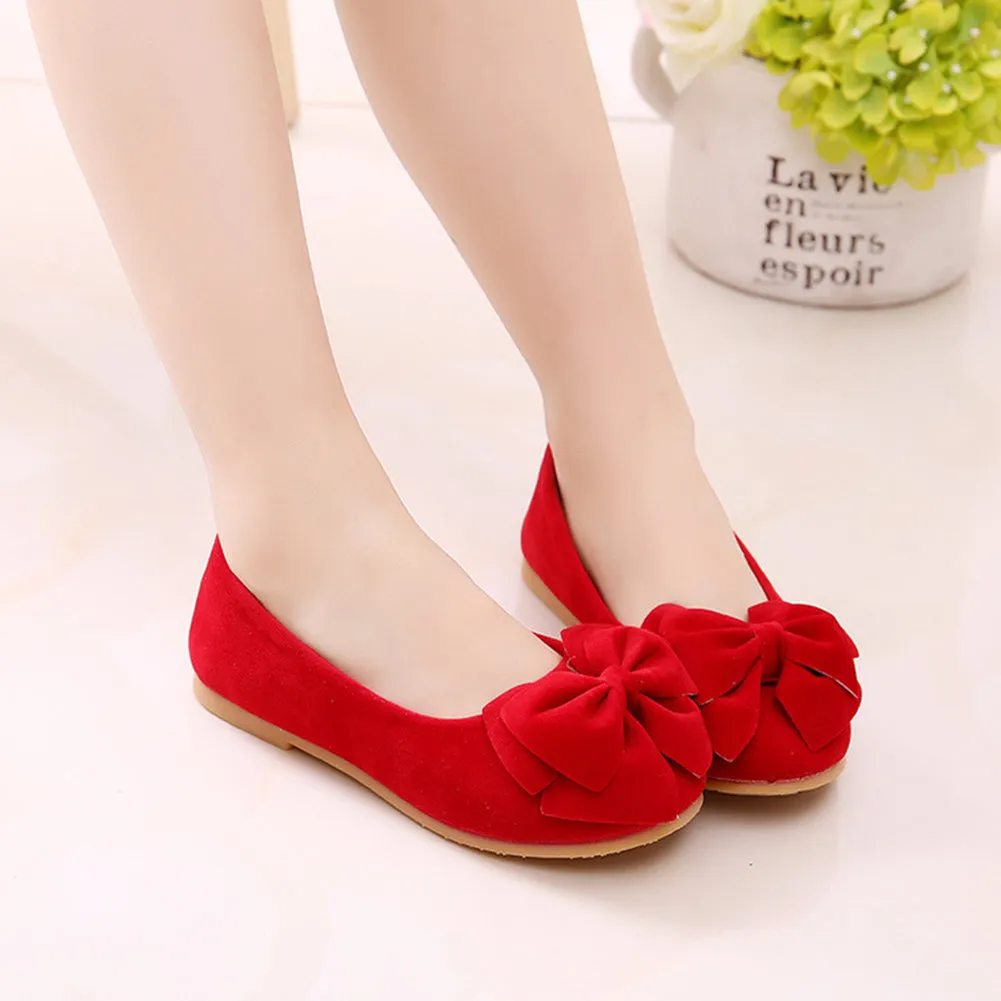 Chiximaxu Little Girl's Bow Mary Jane Slip on Dress Shoe