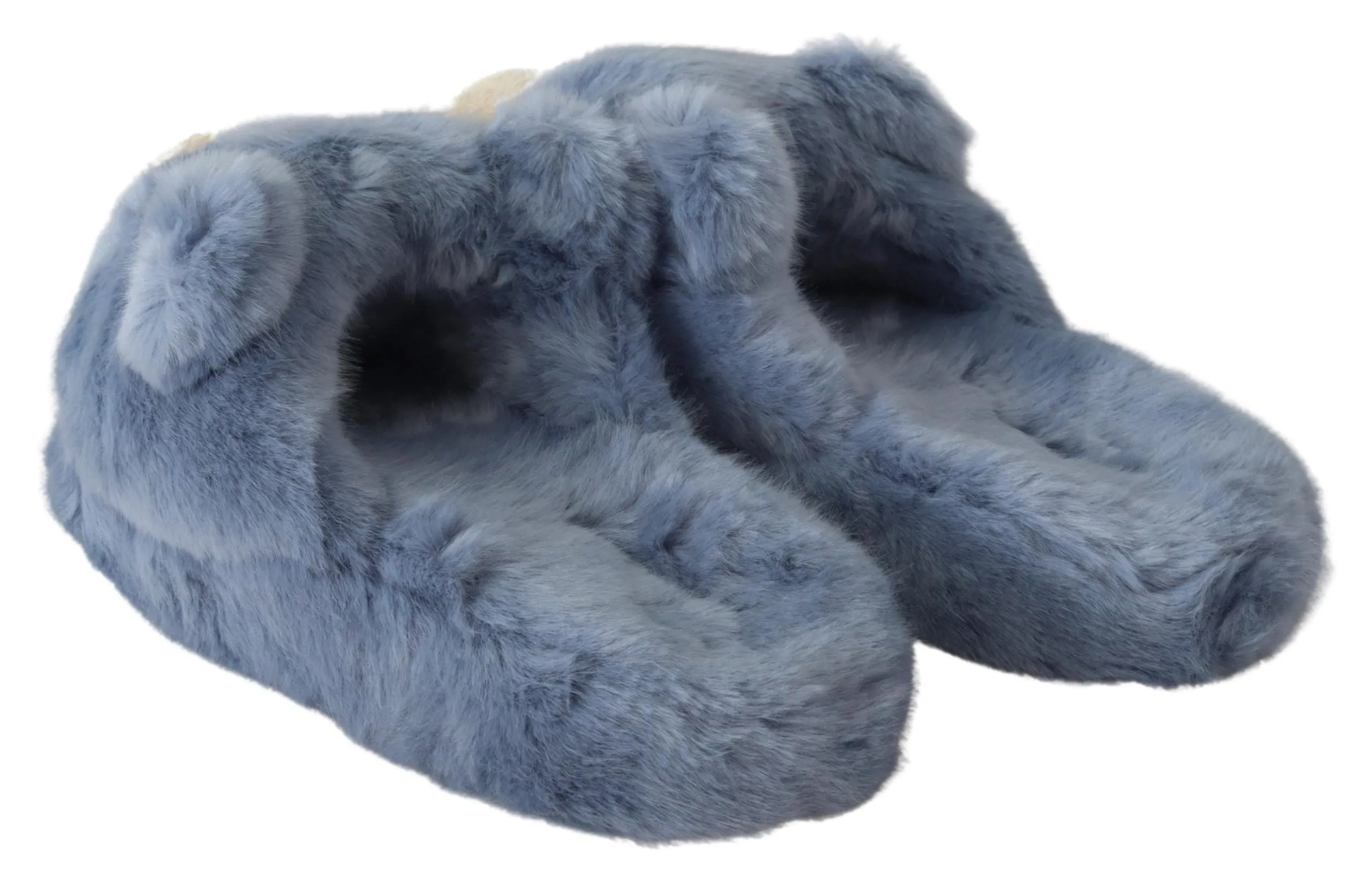 Dolce & Gabbana Chic Teddy Bear Blue Loafers Sko