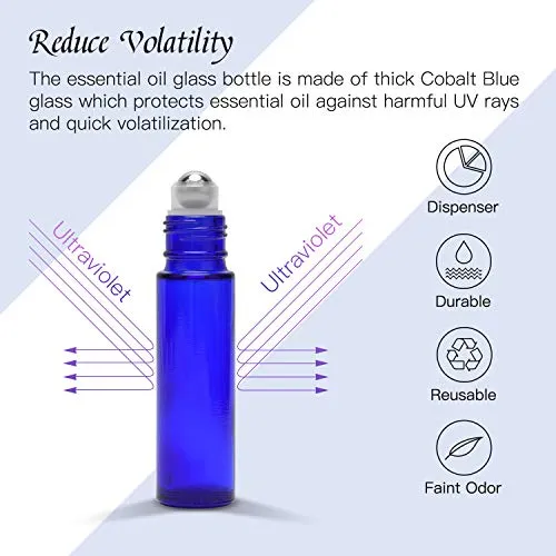 Essential Oil Roller Bottles 48 Pack 10ml