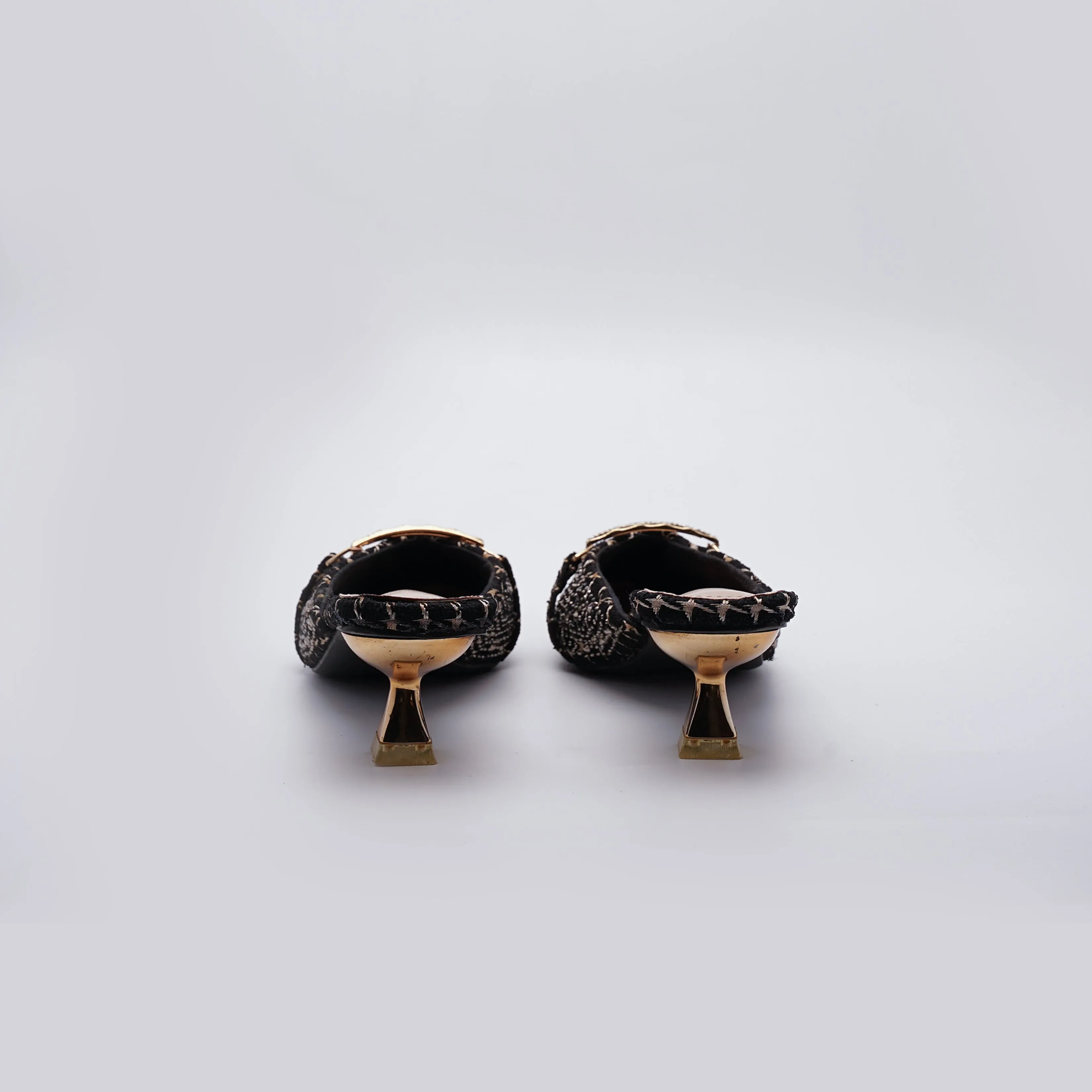 Europian Premium Black printed Mules