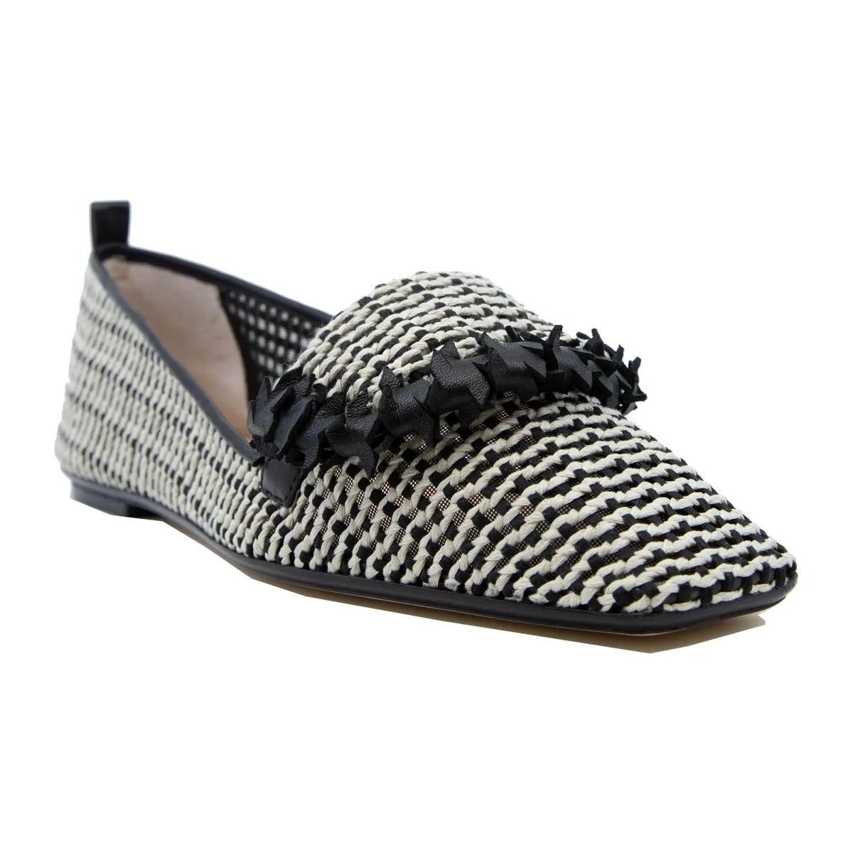 Flat Straw Mesh Ballet Flats