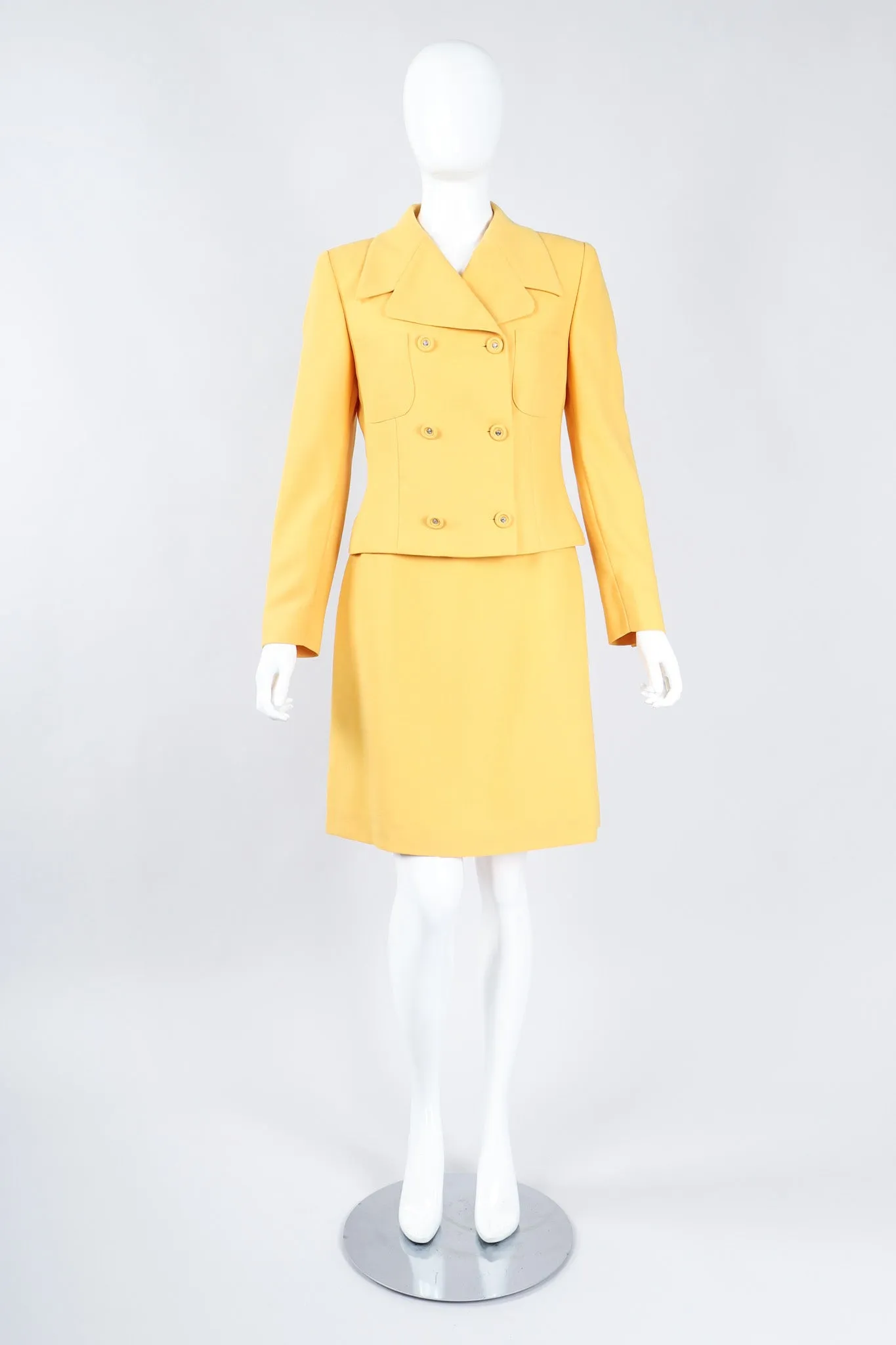 Golden Jacket & Skirt Set