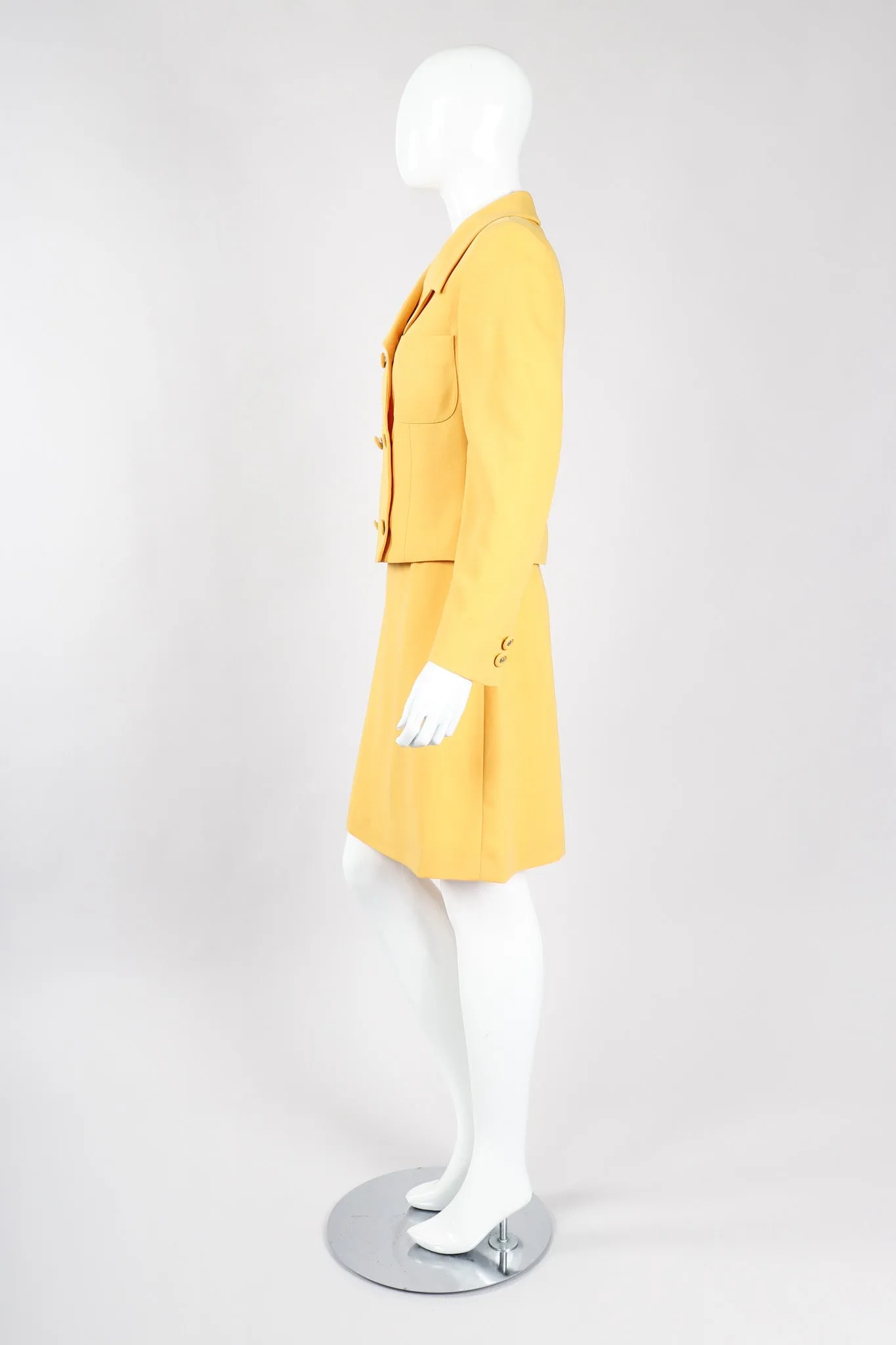 Golden Jacket & Skirt Set