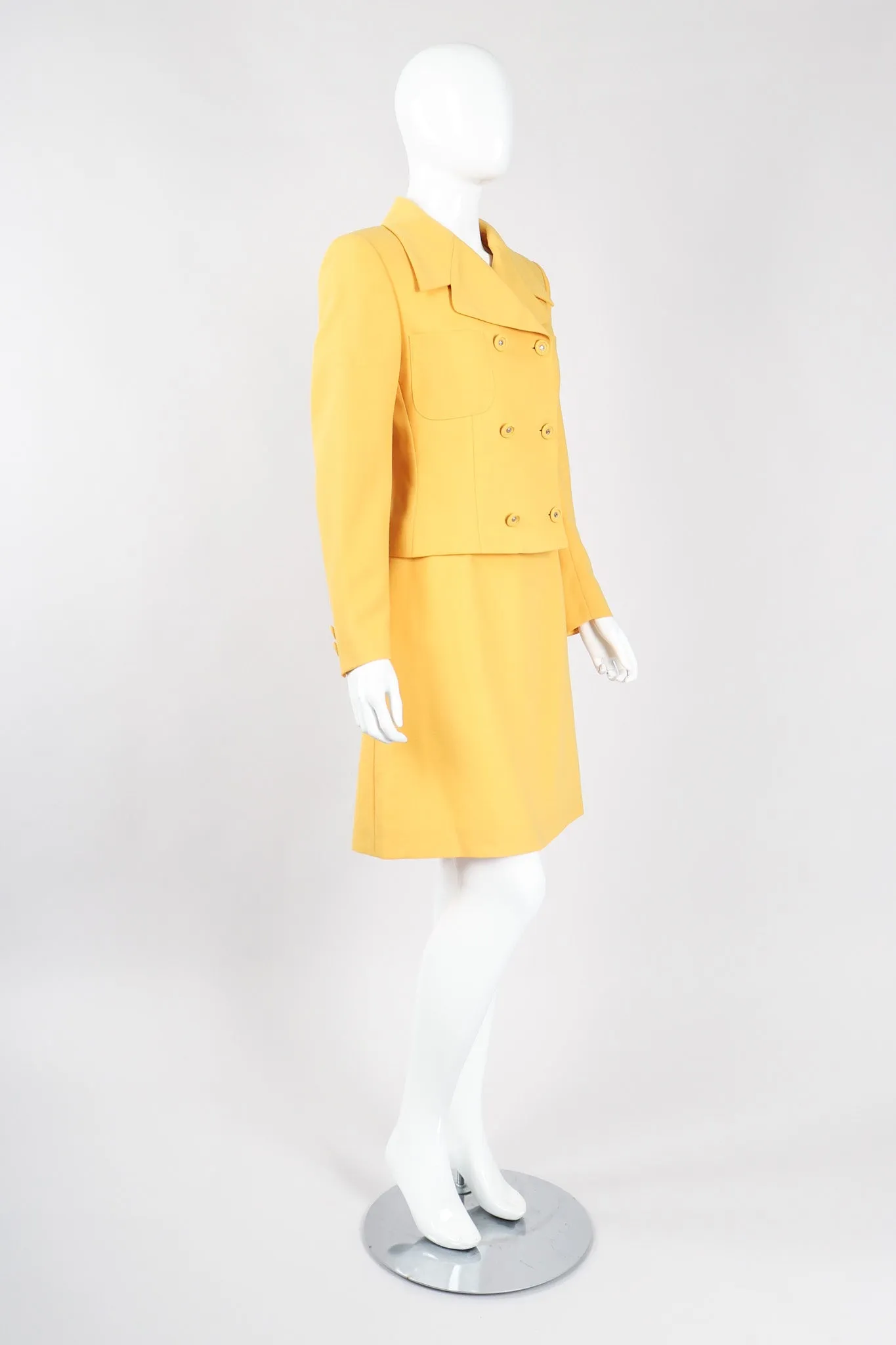 Golden Jacket & Skirt Set