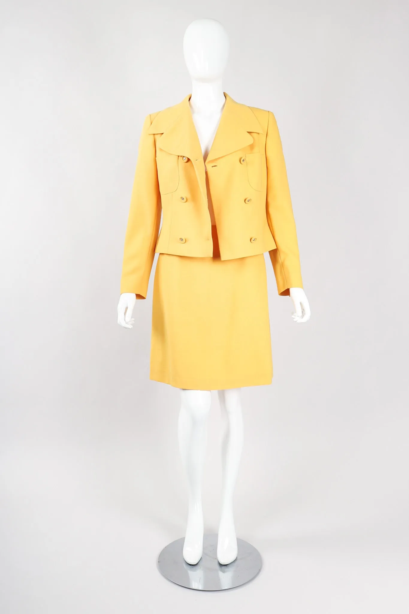 Golden Jacket & Skirt Set