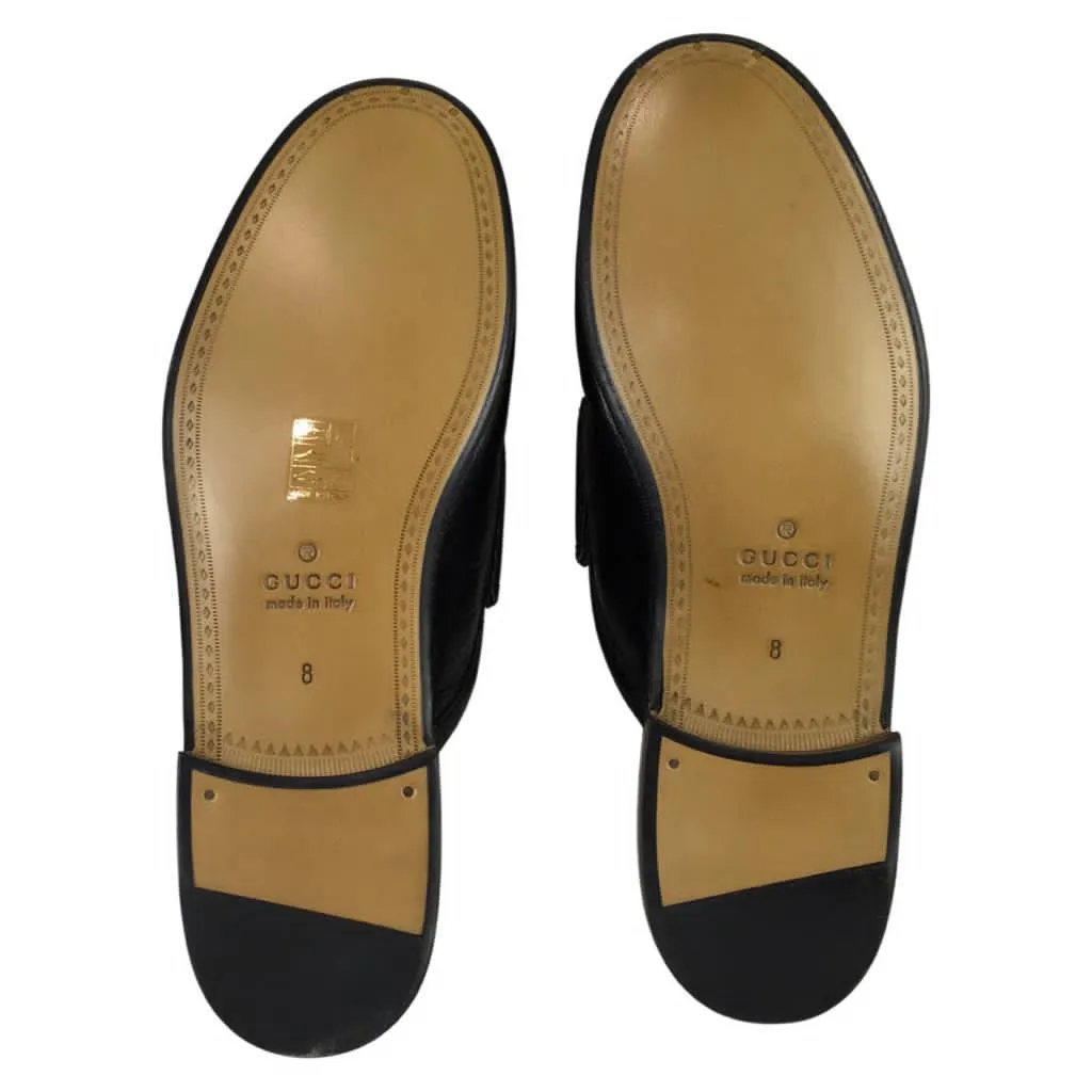 Gucci Men’s Kings Leather Slipper Slides With Buckle