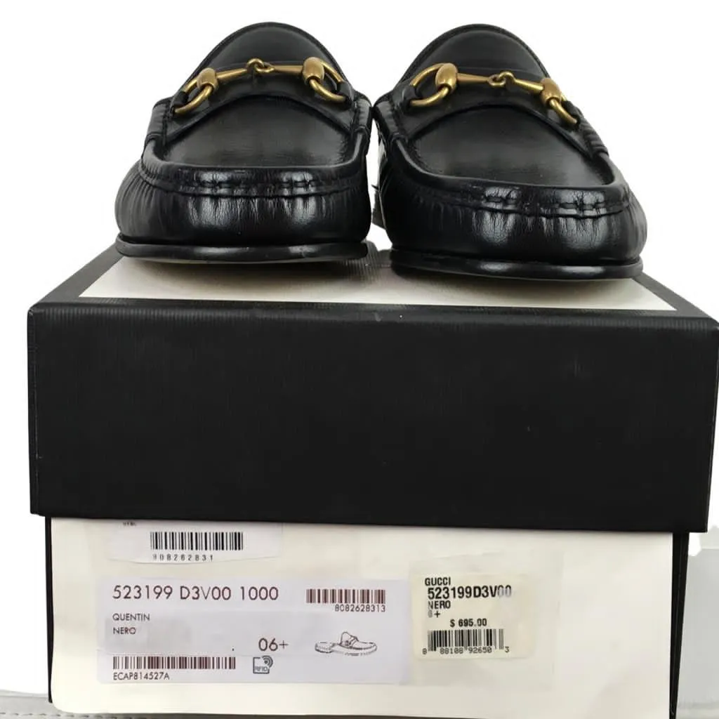 Gucci Men’s Kings Leather Slipper Slides With Buckle