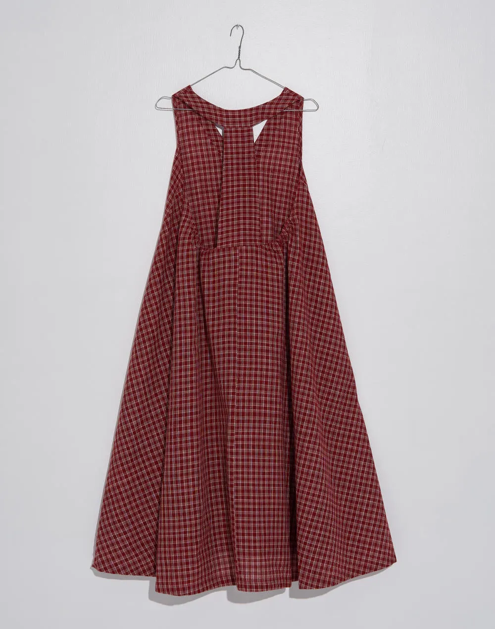 Halter neck gingham dress - Red checks