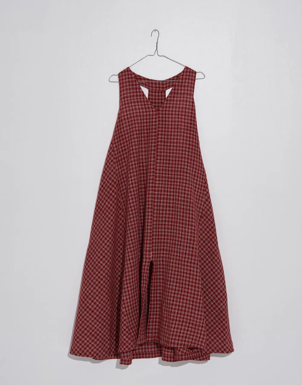 Halter neck gingham dress - Red checks