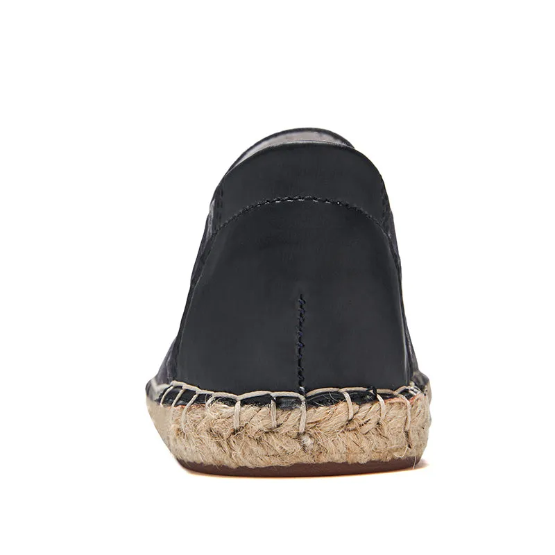 Jinquedai Mens Espadrilles Summer Fashion Breathable Flats Men Slip on Shoes Men Loafers  Men Canvas Shoes Fisherman Driving Footwear