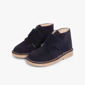 KIDS RIPTAPE SUEDE DESERT BOOTS NAVY BLUE
