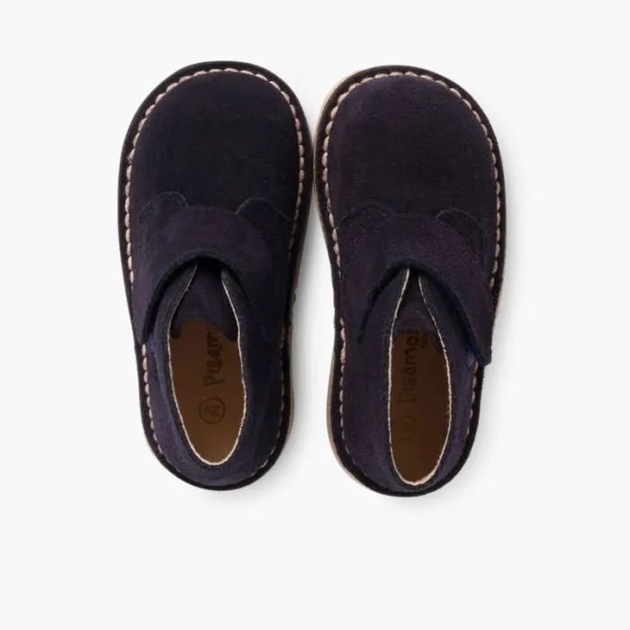 KIDS RIPTAPE SUEDE DESERT BOOTS NAVY BLUE