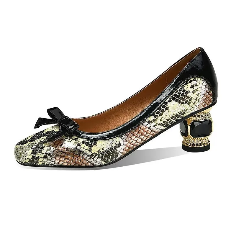 Leovante Patterned Luxe Heels