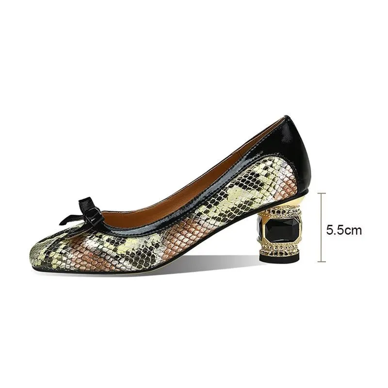 Leovante Patterned Luxe Heels