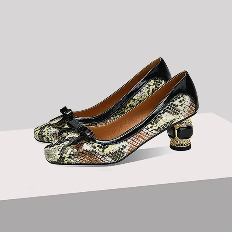 Leovante Patterned Luxe Heels