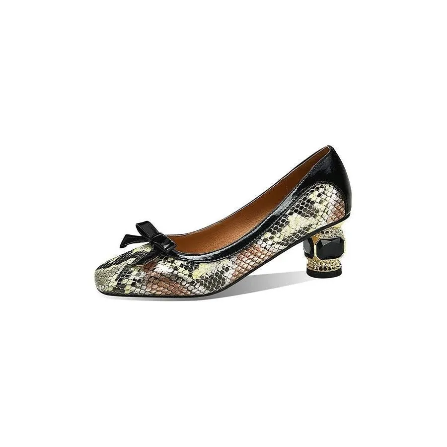 Leovante Patterned Luxe Heels