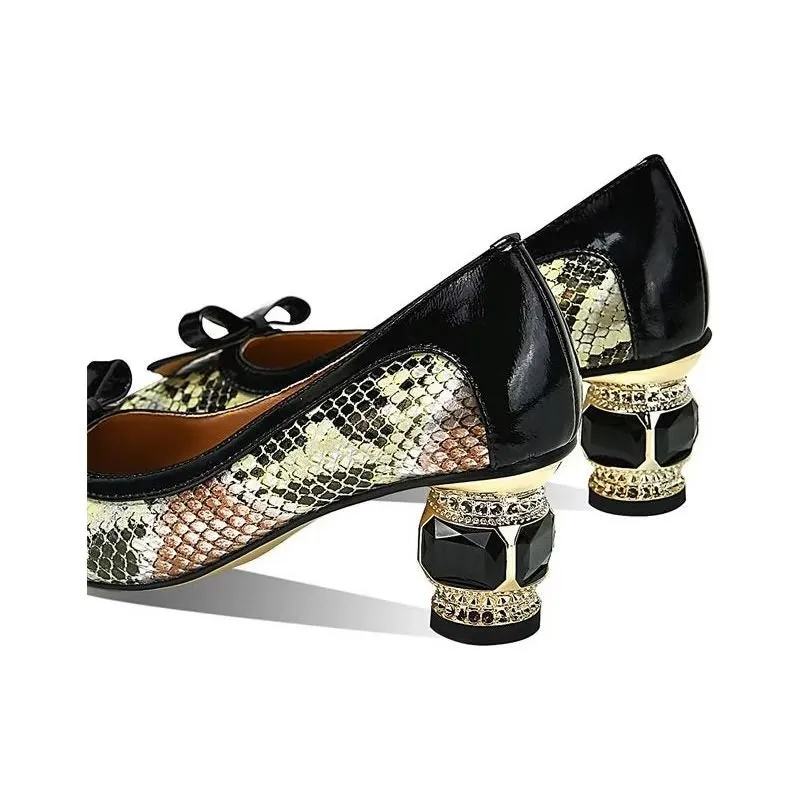 Leovante Patterned Luxe Heels
