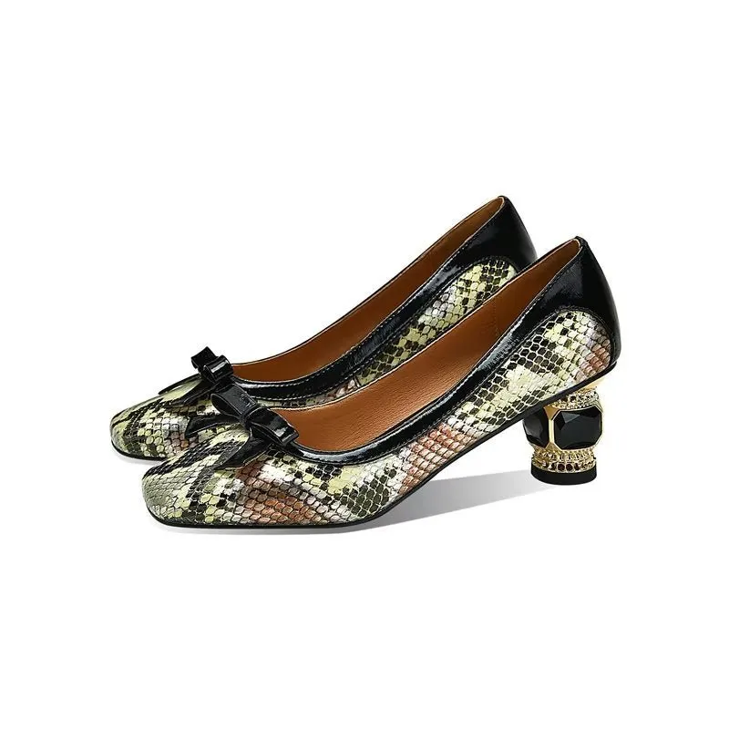 Leovante Patterned Luxe Heels
