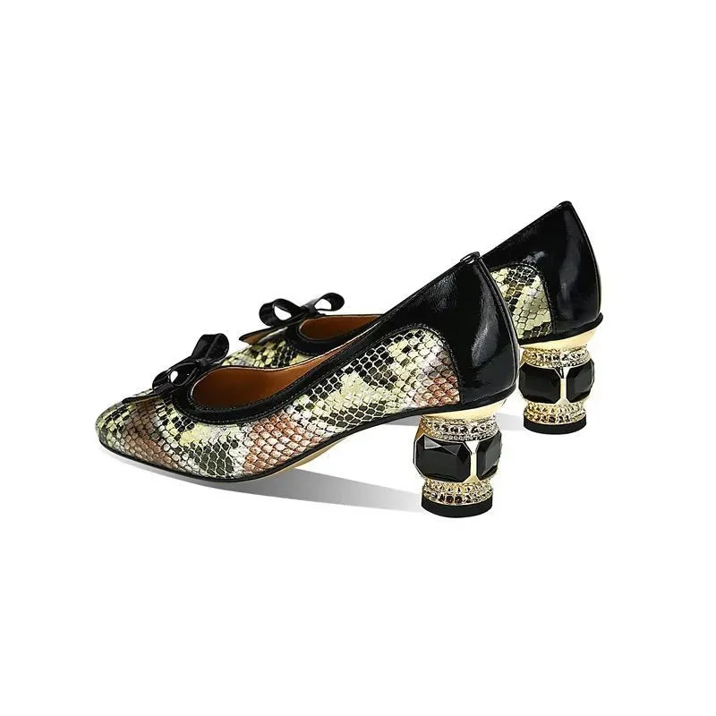 Leovante Patterned Luxe Heels