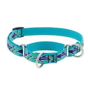 Lupine Martingale Dog Collar 3/4" x 10" -14" Dolphin Bay