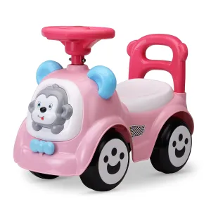 LuvLap Sunny Ride on & Car for Kids with Music & Horn Steering, Push Car for Baby with Backrest, Safety Guard, Under Seat Storage & Big Wheels, Ride on for Kids 1 to 3 Years Upto 25 Kgs (Pink)