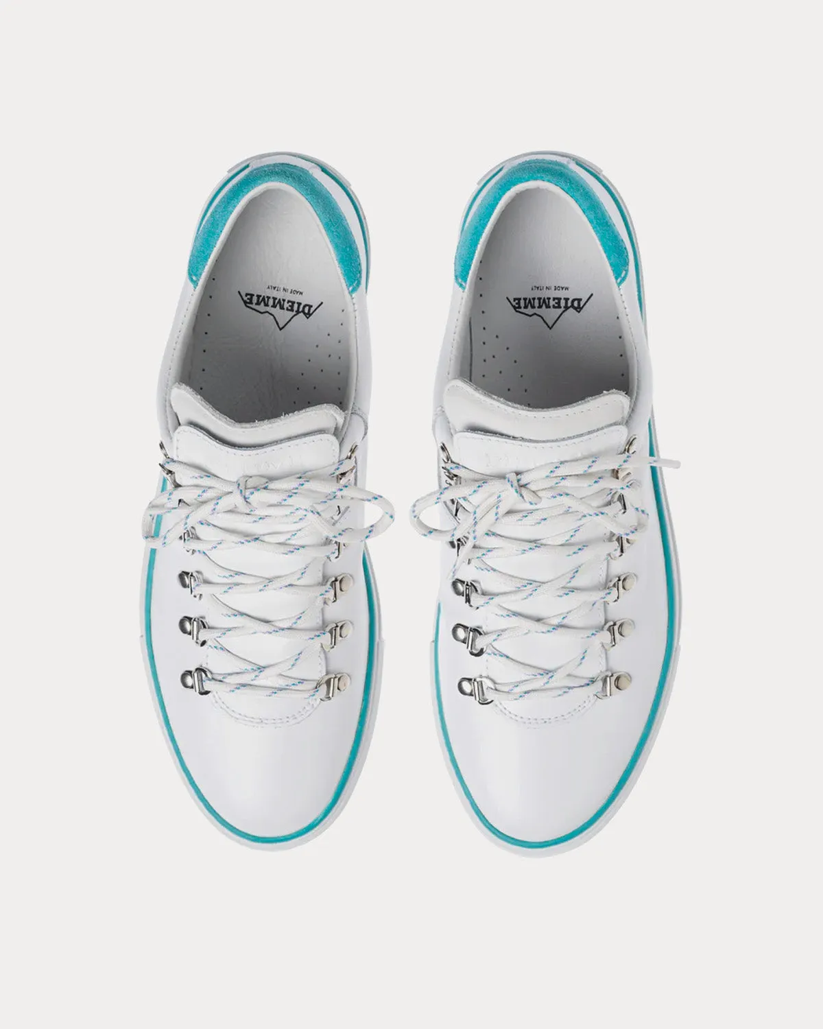 Marostica Nappa White / Aqua Low Top Sneakers
