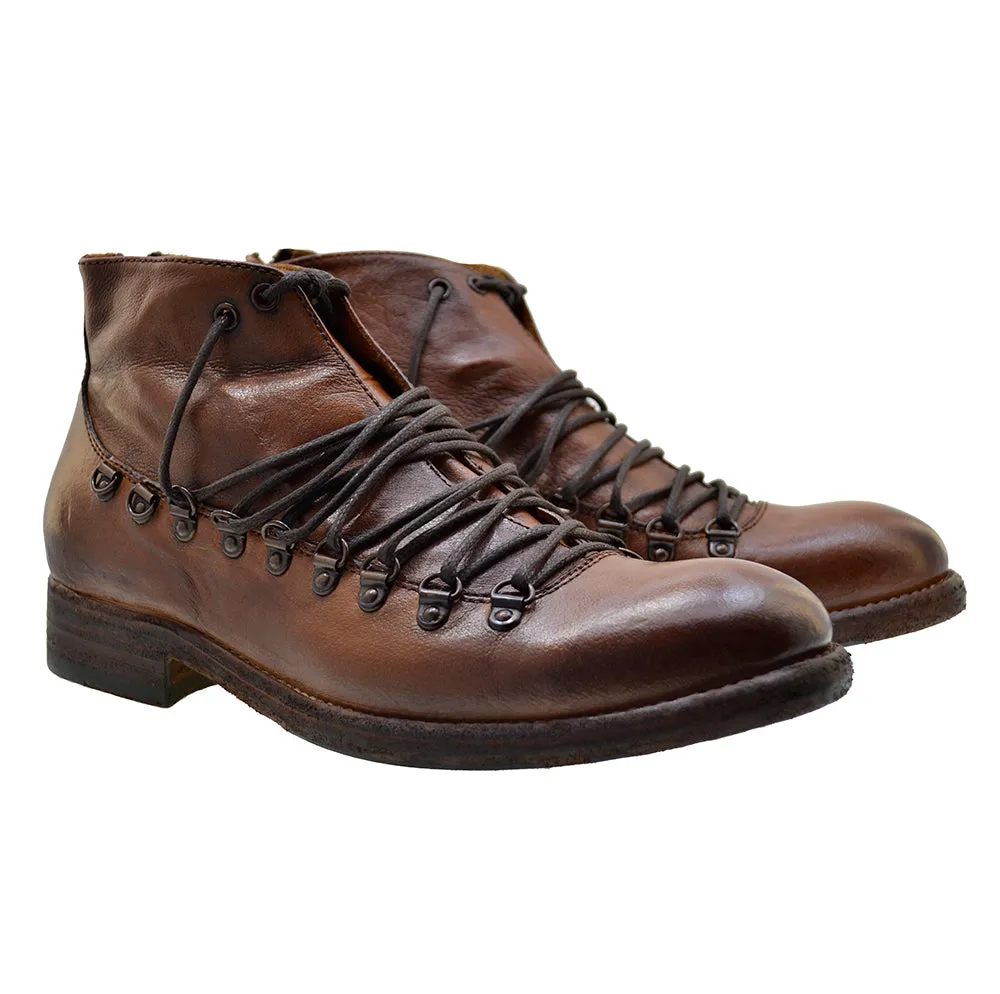 Men's Hiker Boots Jo Ghost 1356 Brown Wax Leather