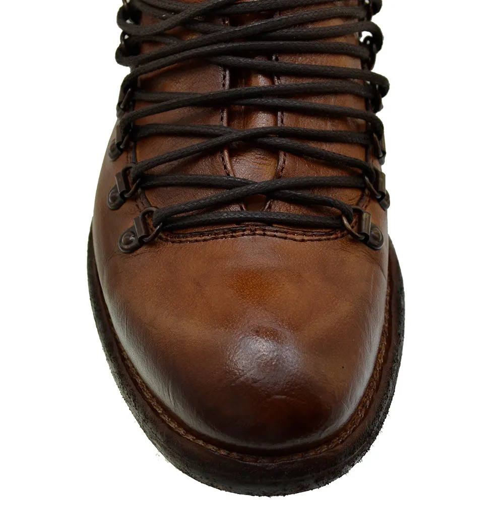 Men's Hiker Boots Jo Ghost 1356 Brown Wax Leather
