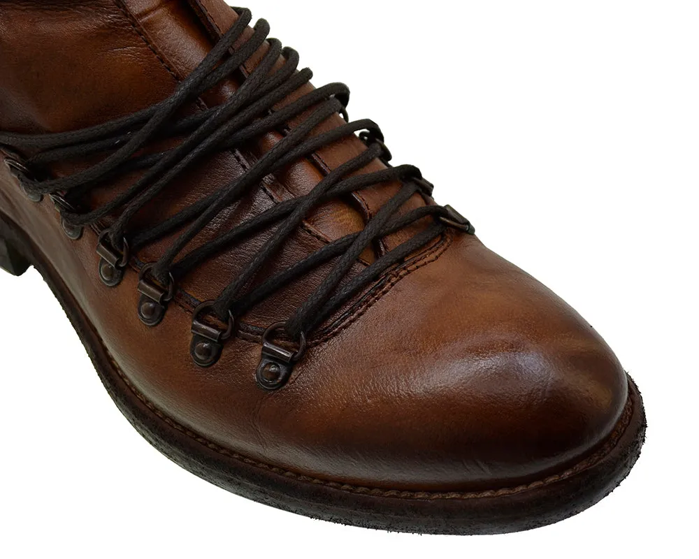 Men's Hiker Boots Jo Ghost 1356 Brown Wax Leather