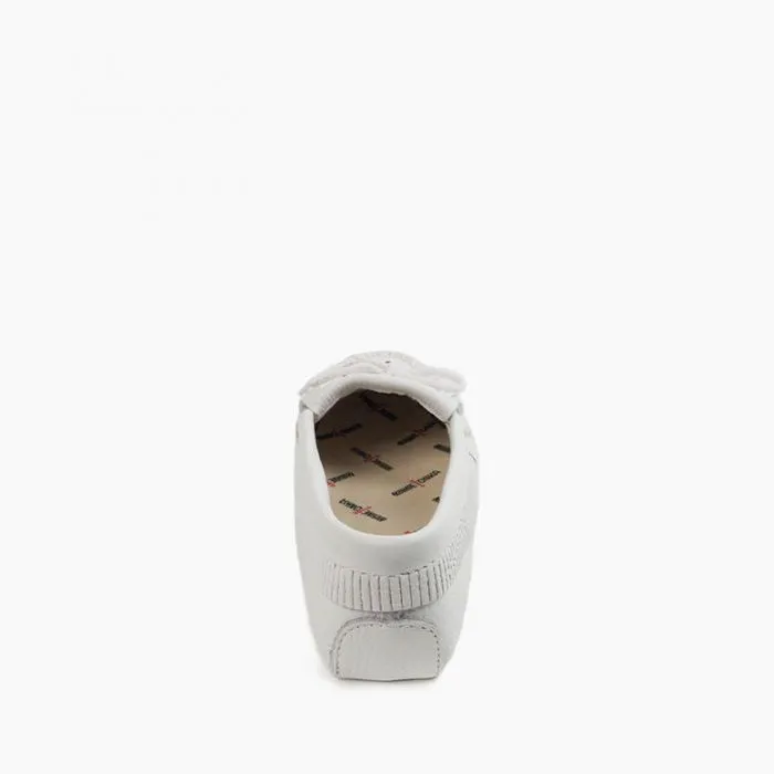 Minnetonka Moccasin Thunderbird Softsole - White