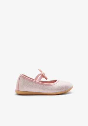 Pink Butterfly Strip Ballerinas