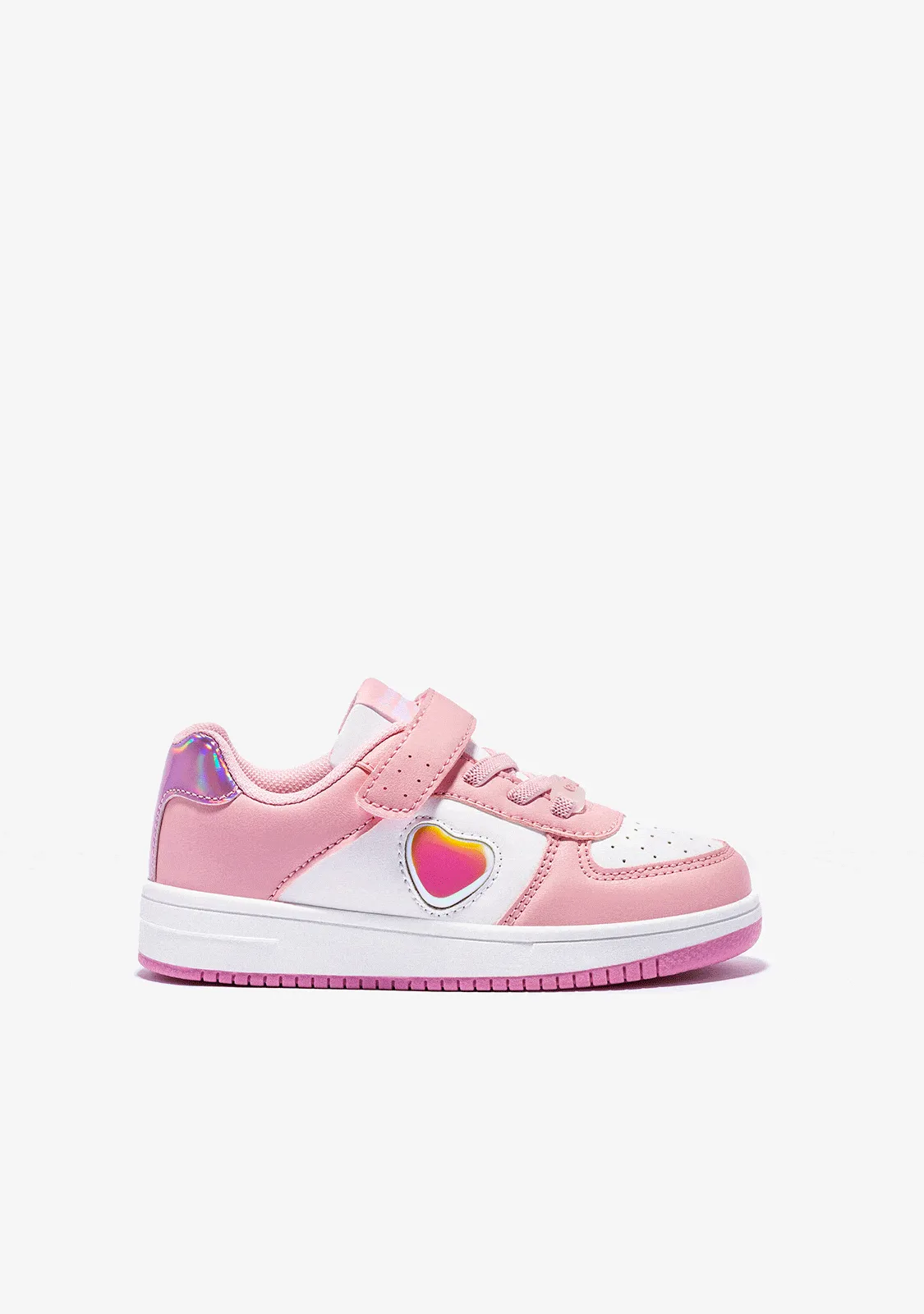 Pink With Lights Colour Changing Heart Sneakers