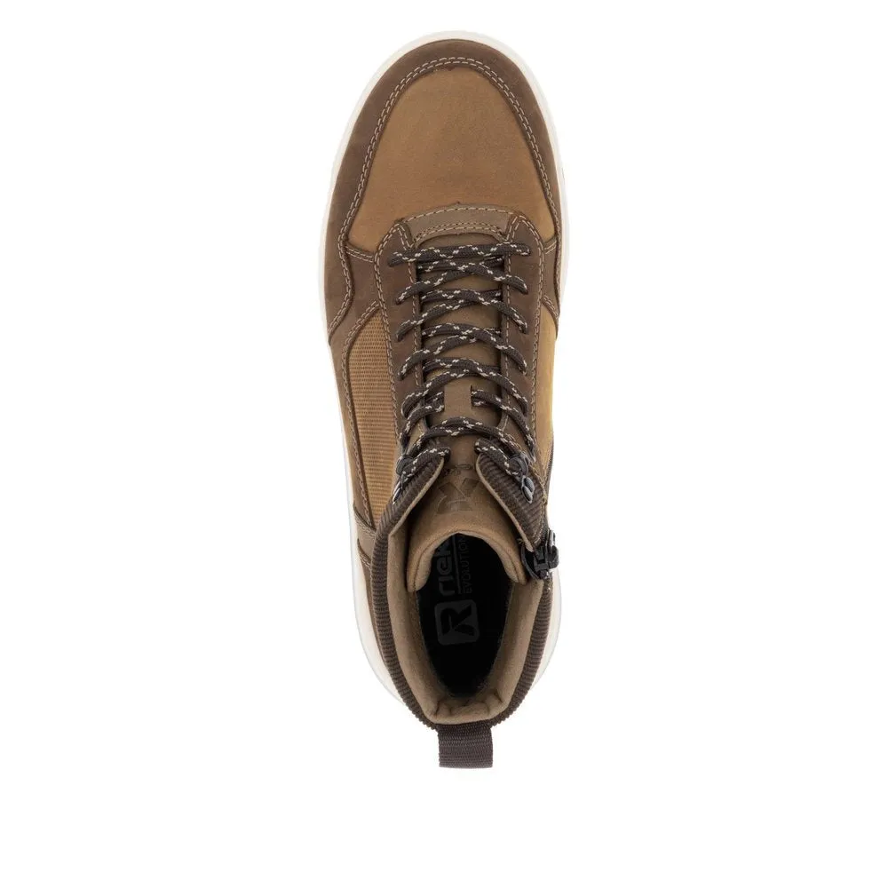 Rieker Mens Evolution Leather Sports Boots - Brown