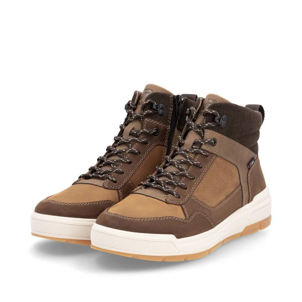 Rieker Mens Evolution Leather Sports Boots - Brown