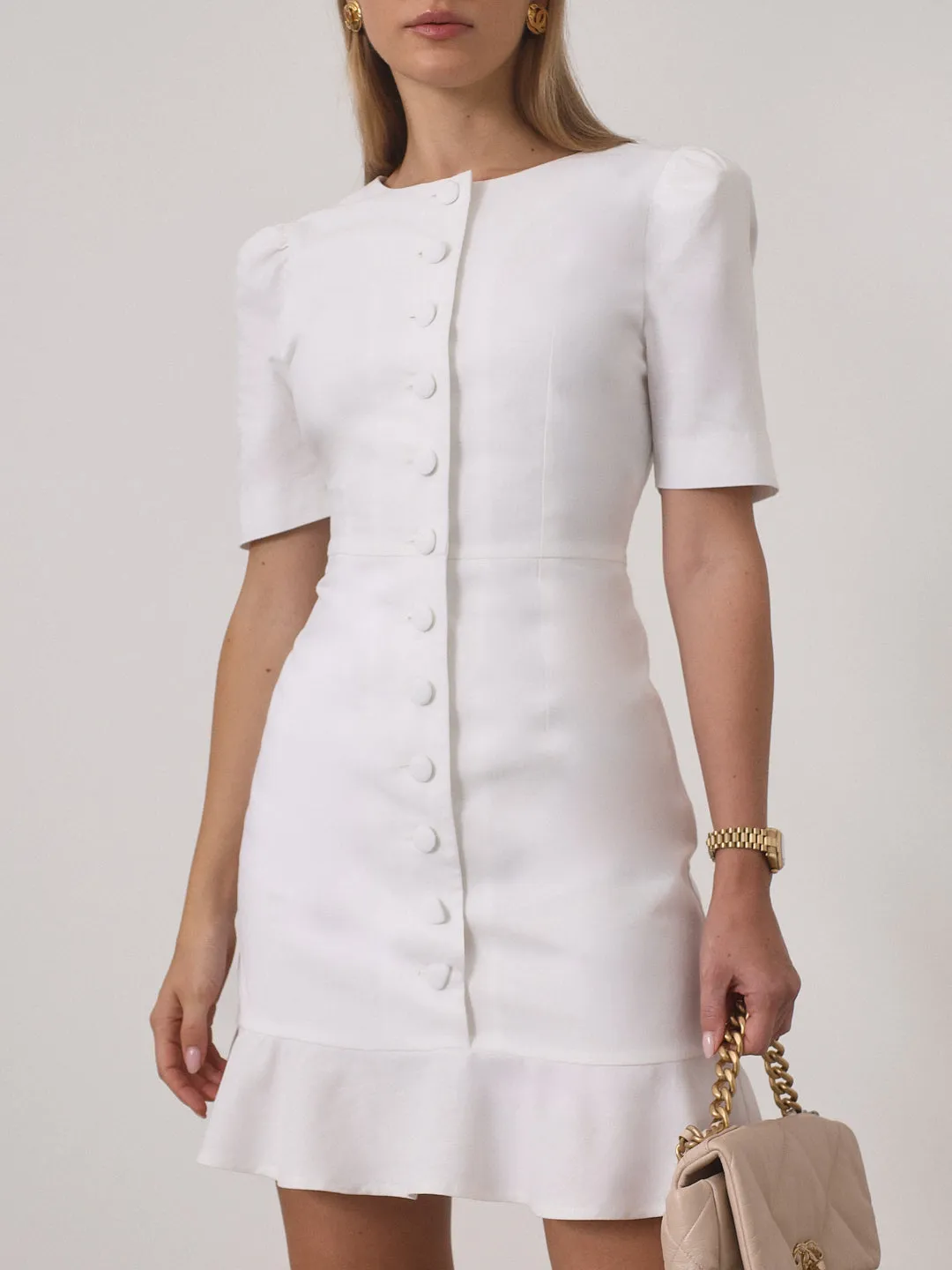 Romy Timeless Day Dress | White