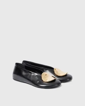 Saga Metal Buckle Ballet Flats