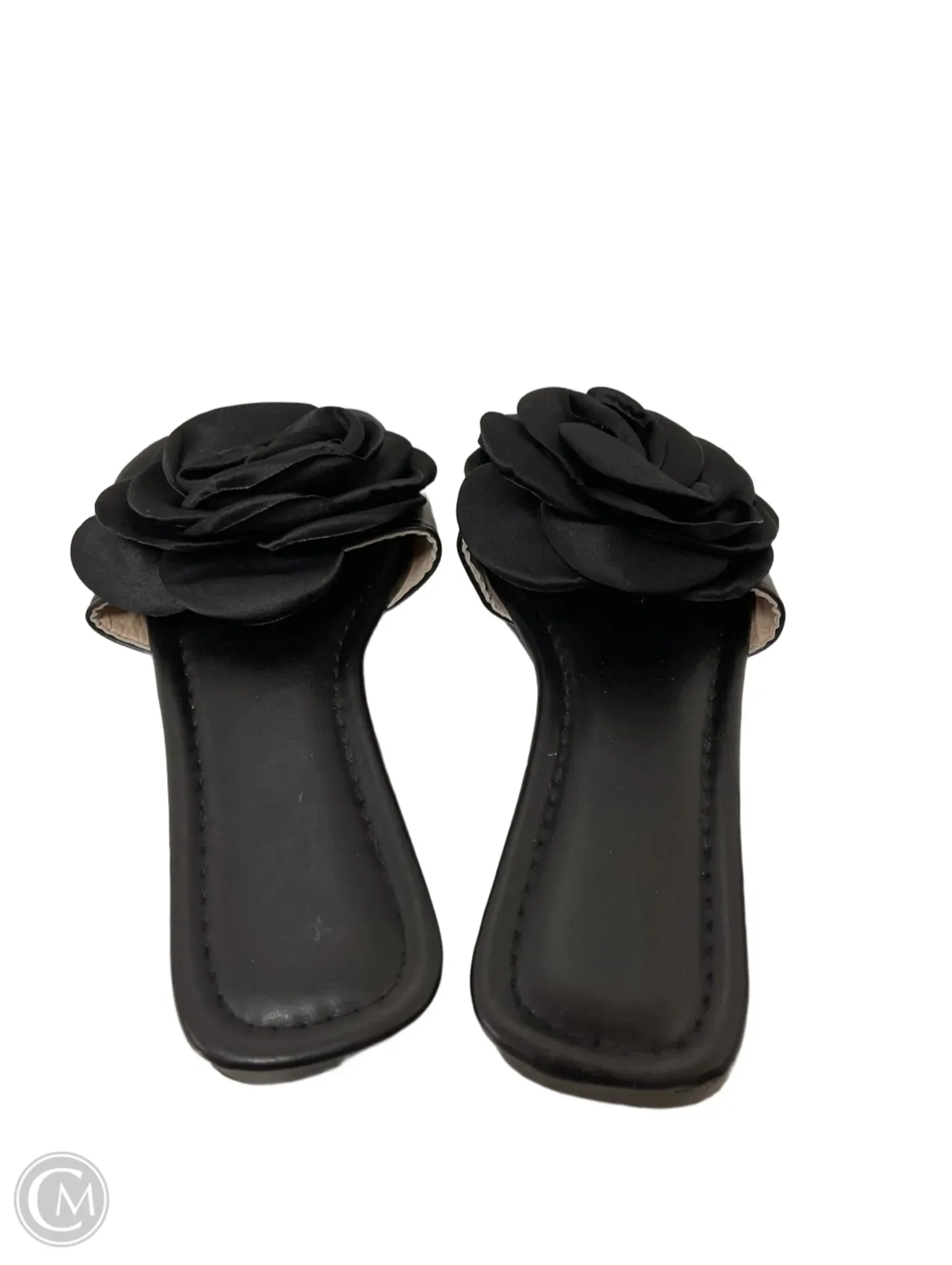 Sandals Flats By Clothes Mentor In Black, Size: 6.5