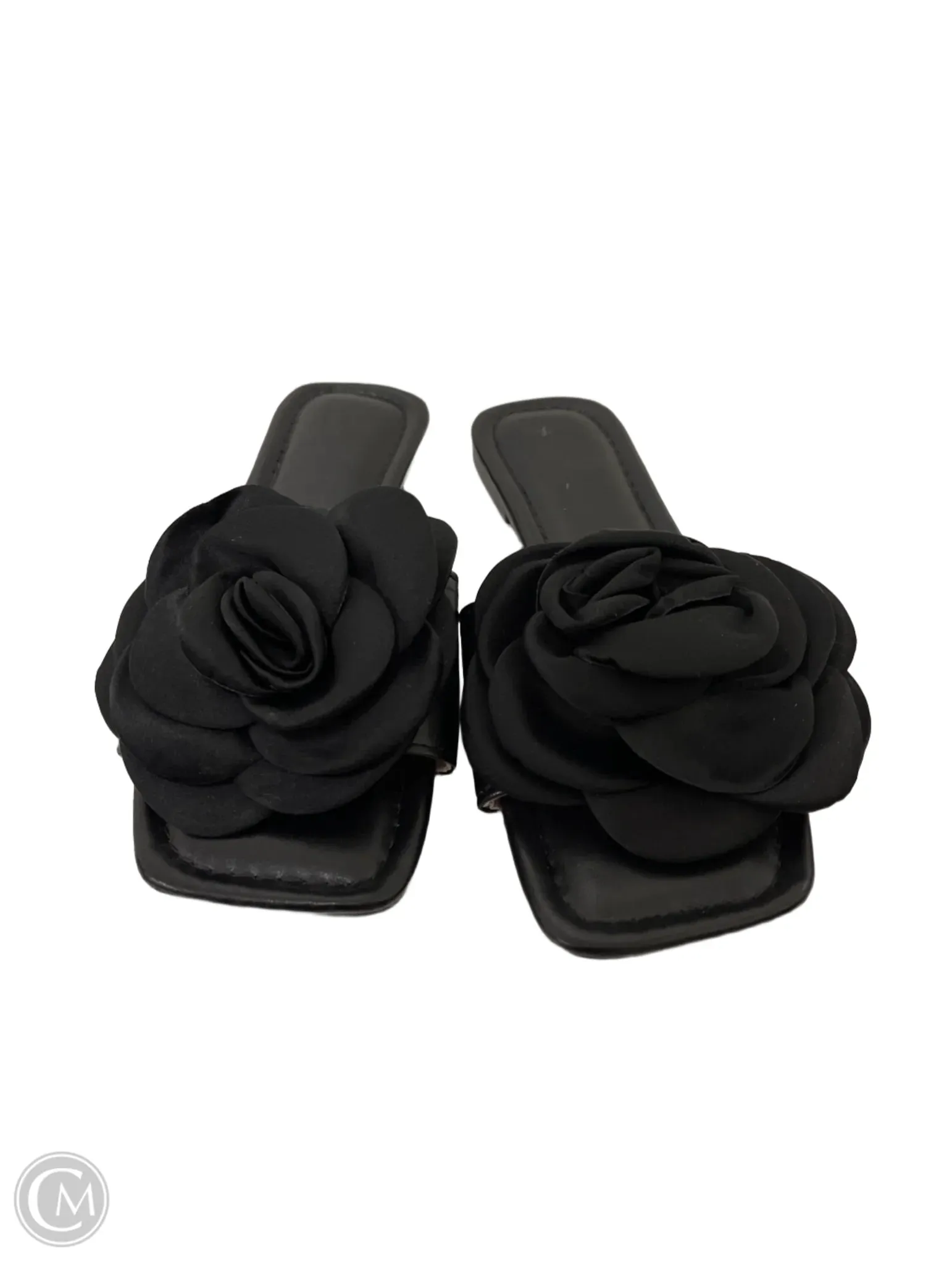 Sandals Flats By Clothes Mentor In Black, Size: 6.5
