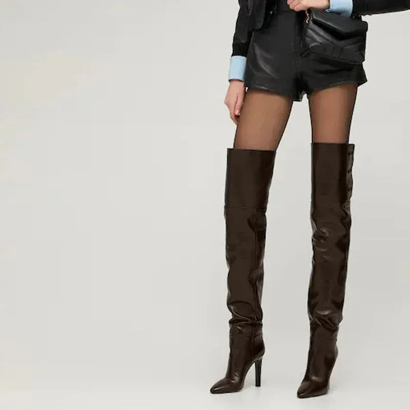 Studded Leather Over-the-knee Boots | MARCELLA